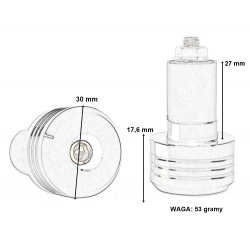 KOŃCÓWKA CIĘŻAREK KIEROWNICY 7/8 CALA fi 22mm